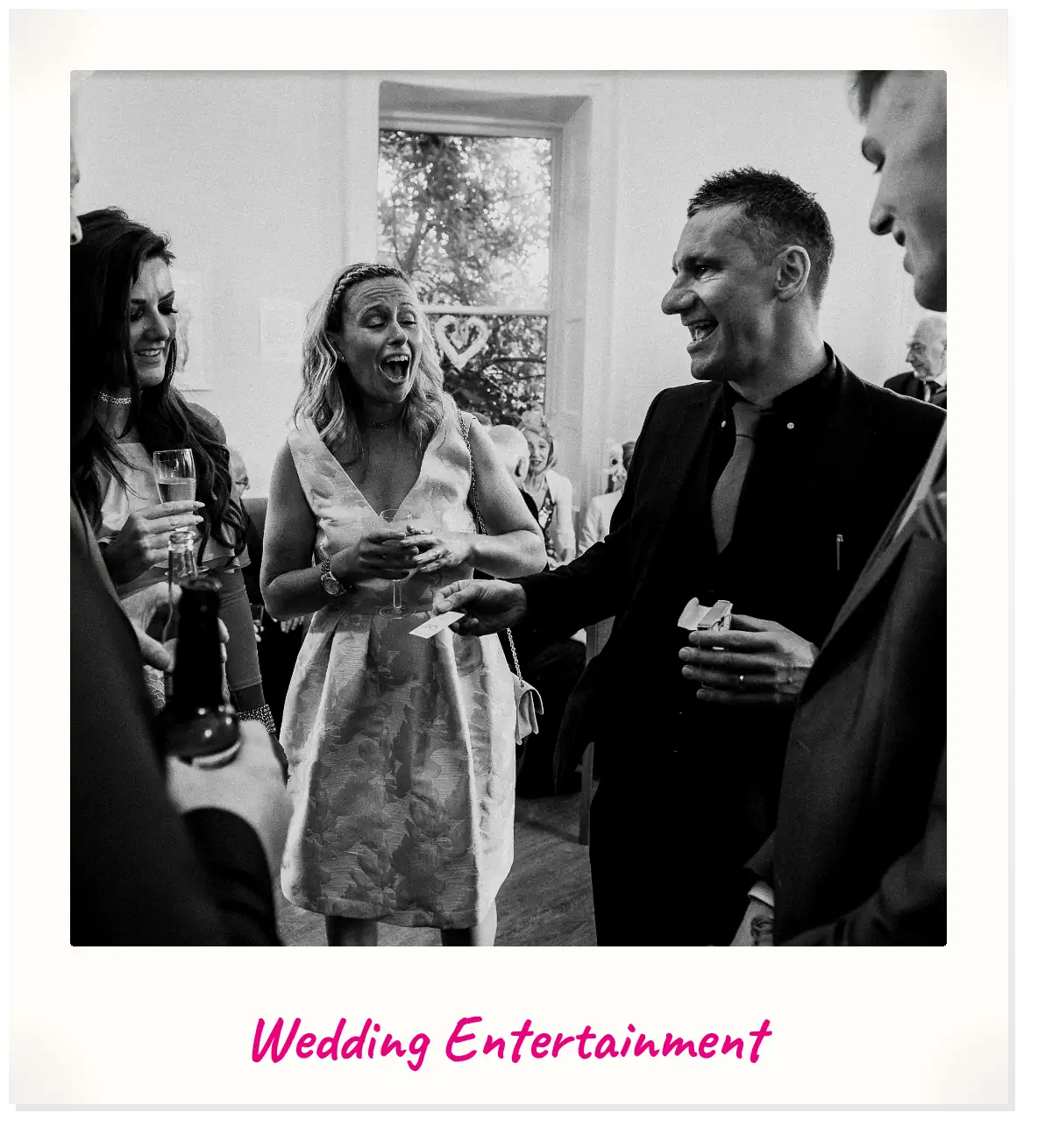 Hire a magician for your Dundee wedding. Jody Greig performing at a Scottish wedding reception