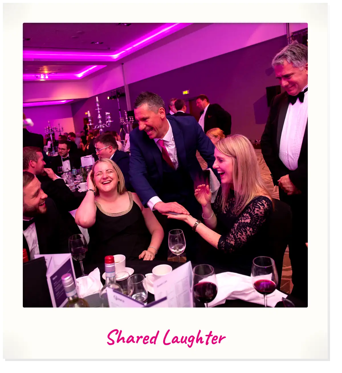 Party entertainment in Perth. Jody Greig creating reactions and laughter at a Perthshire event